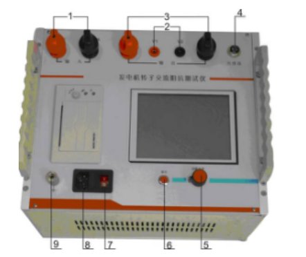發(fā)電機(jī)轉(zhuǎn)子交流阻抗測試儀廠家面板